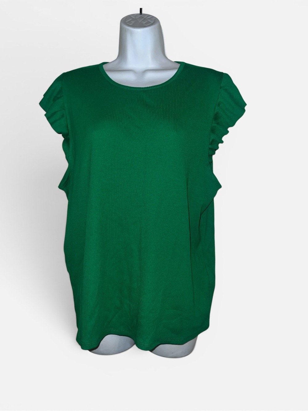 NWT J. Crew Emerald Green Ruffle Sleeve Tank XXL